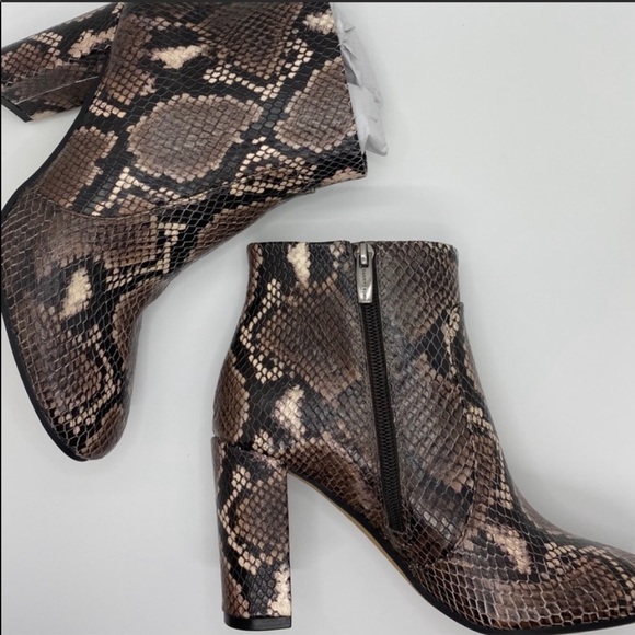 Shoes - Vince camuto snake print ankle boots 7